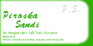 piroska sandi business card